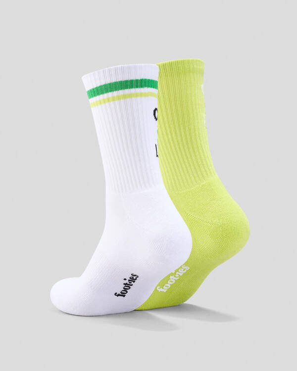 FOOT-IES Vodka Cruiser Zesty Lemon Lime Sneaker Sock 2 Pack for Mens