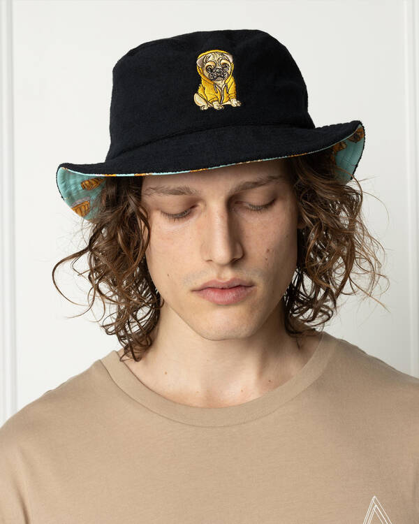 Lucid Smug Pug Bucket Hat for Mens