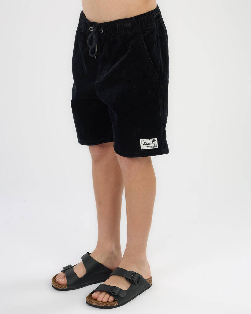 Skylark Boys' Cord Elastic Waist Shorts for Mens