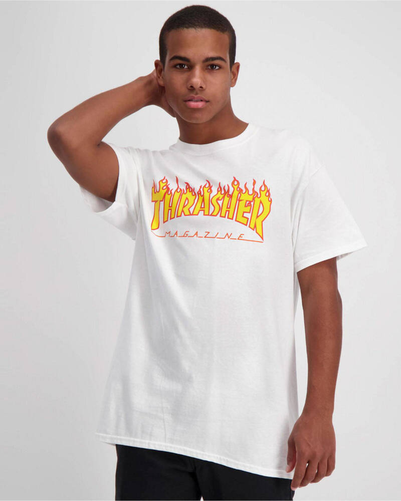 Thrasher Flame Logo T-Shirt for Mens