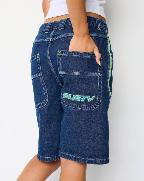 Rusty Flip Mommy Denim Shorts for Womens