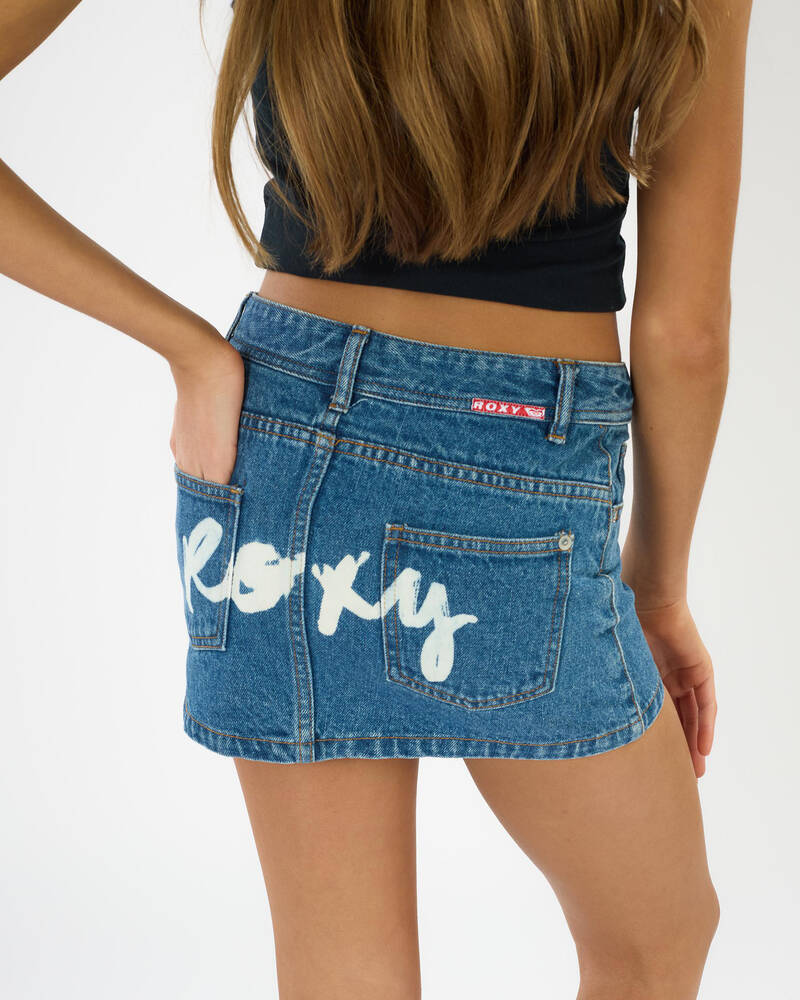 Roxy Girls' Backslider Denim Skirt for Womens