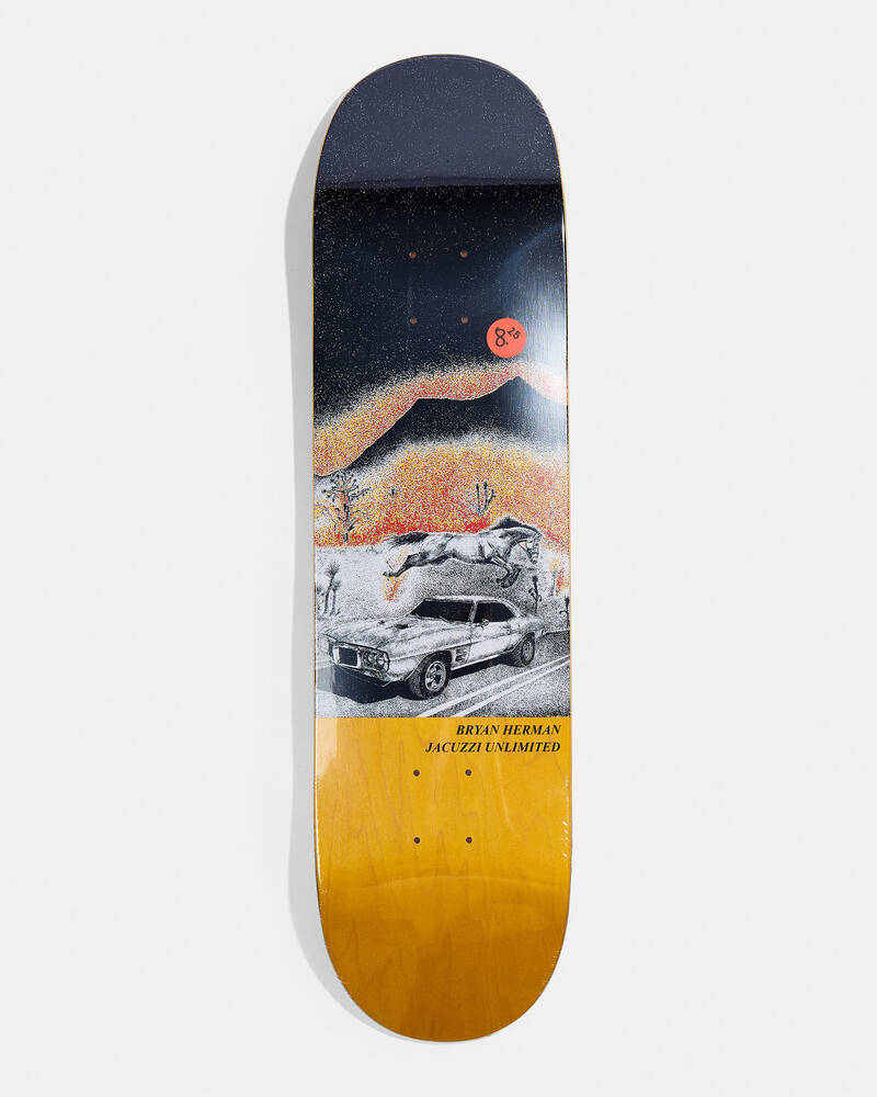 Jacuzzi Unlimited Bryan Herman Fire Bird EX7 8.25" Skateboard Deck for Unisex