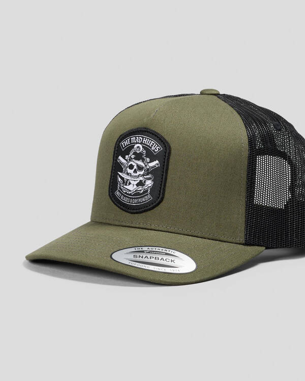 The Mad Hueys Hueys Pirate Twill Trucker Cap for Mens