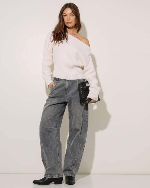 Ava And Ever Lenni Off Shoulder Knit Jumper for Womens