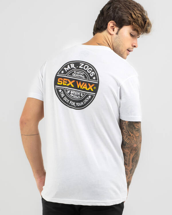 Sex Wax Word Fade Orange T-Shirt for Mens