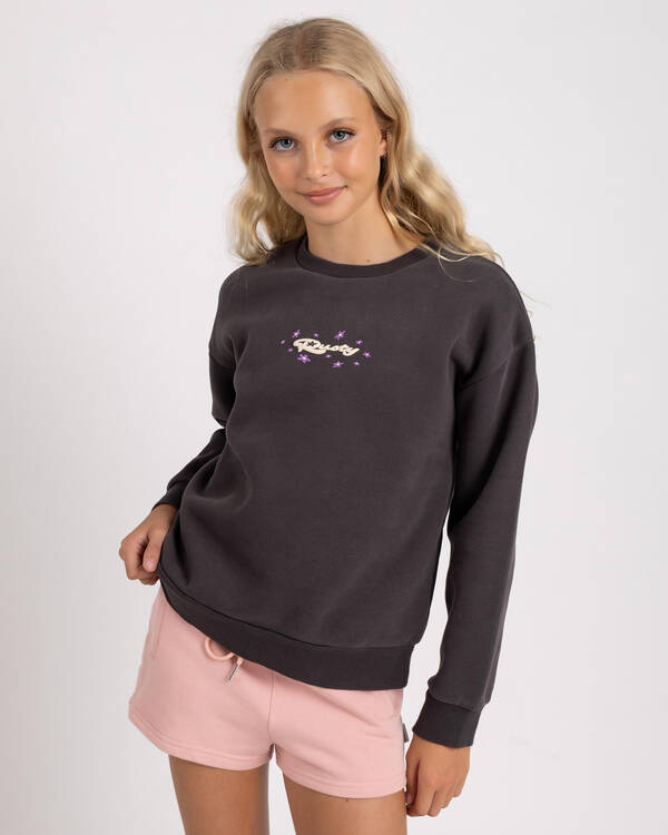 Rusty Girls' Wildflower Relaxed Crew Fleece for Womens