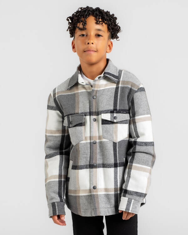 Skylark Boys' Fractured Long Sleeve Flannel Shirt for Mens