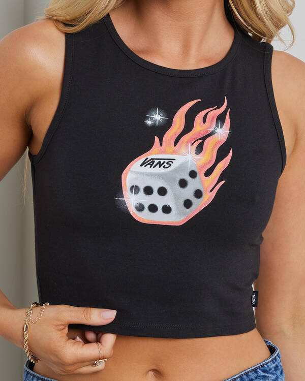 Vans No Dice Fitted Crop Tank Top for Womens
