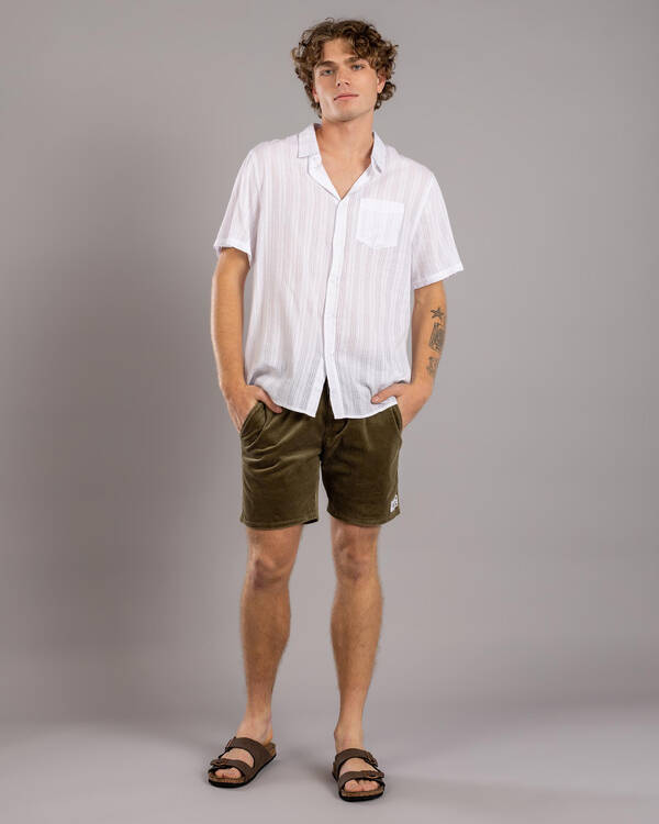Skylark Texture Elastic Waist Shorts for Mens