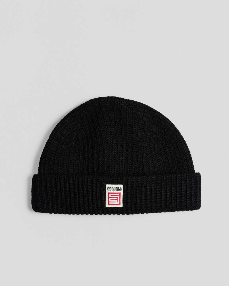 S-Double Red Cube Low Beanie for Mens