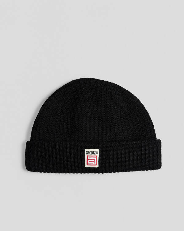 S-Double Red Cube Low Beanie for Mens