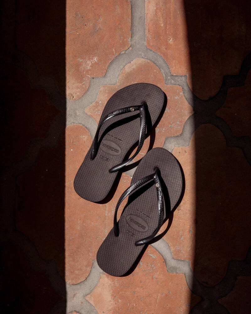 Havaianas Slim Crystal Thongs for Womens