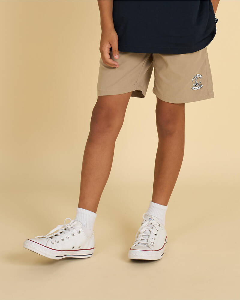 The Mad Hueys Boys' Skull Anchor Volley Shorts for Mens