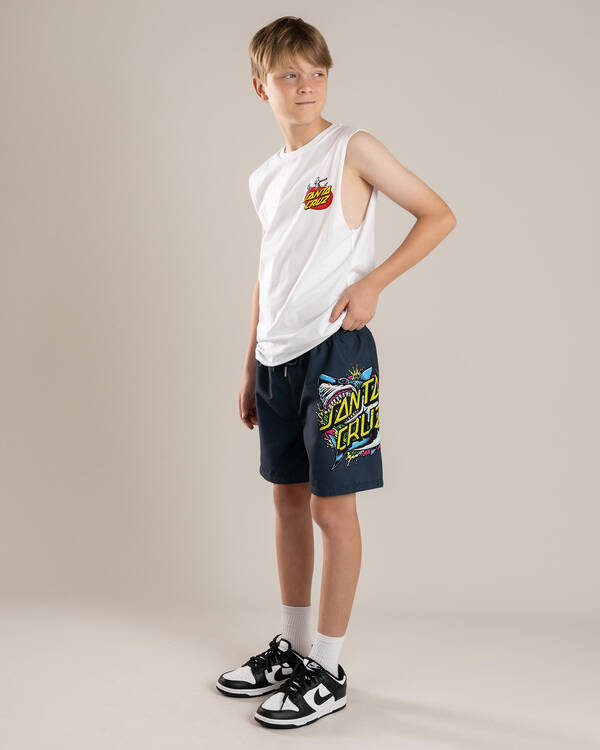 Santa Cruz Boys' Shark Dot Board Shorts for Mens