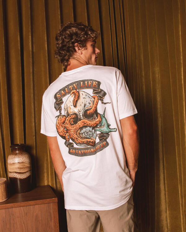 Salty Life Into The Deep T-Shirt for Mens