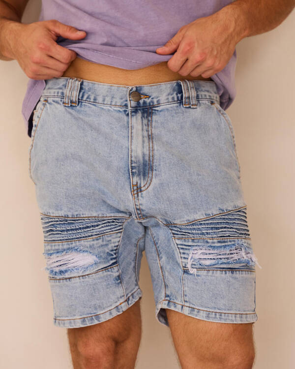 Nena & Pasadena Viper Denim Shorts for Mens