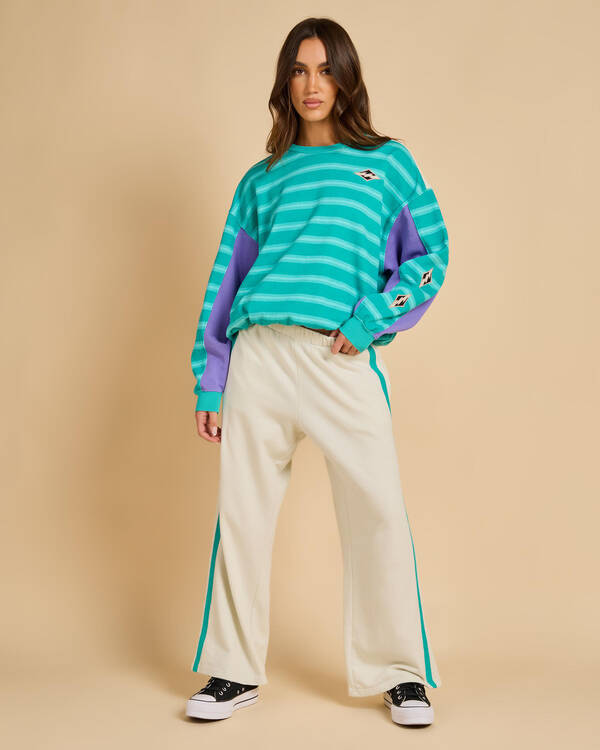 Billabong Party Block Kendall Crew Neck Sweatshirt for Womens
