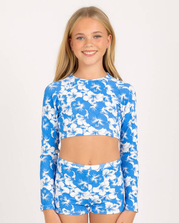 Topanga Girls' Aruba Crop Long Sleeve Rash Vest Set for Womens