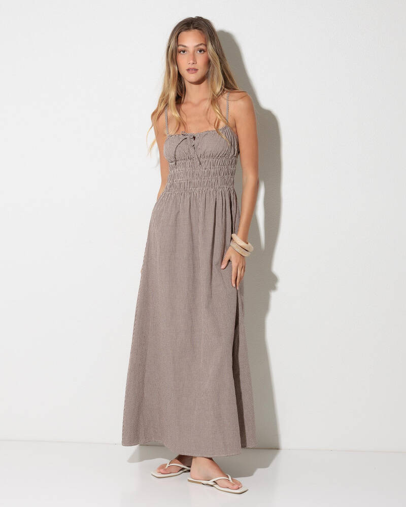 Rhythm London Check Midi Dress for Womens