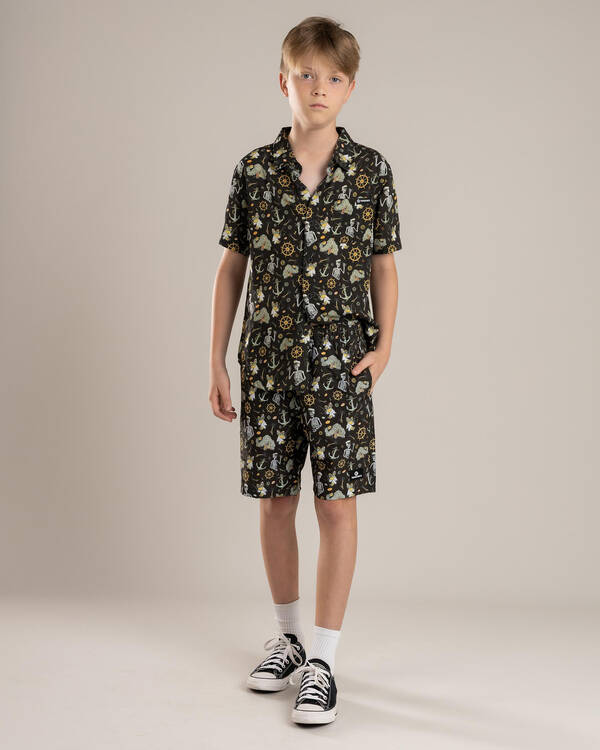 The Mad Hueys Boys' Croc Captain Volley Board Shorts for Mens