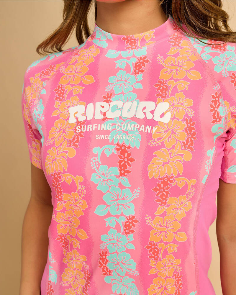 Rip Curl Waikiki Keepsakes Short Sleeve Rash Vest for Womens