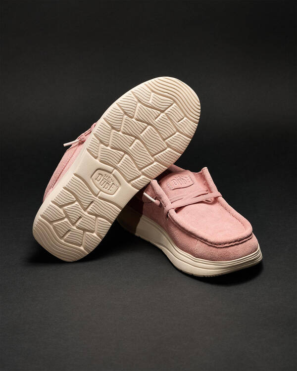 HEYDUDE Wendy COMF Suede Shoes for Womens