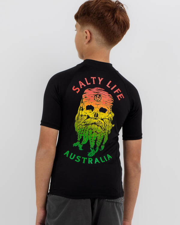 Salty Life Boys' Hollander Short Sleeve Rash Vest for Mens