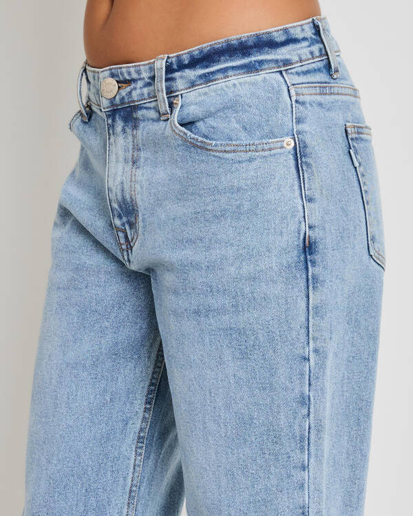 DESU Turn Up Wide Leg Jeans for Womens