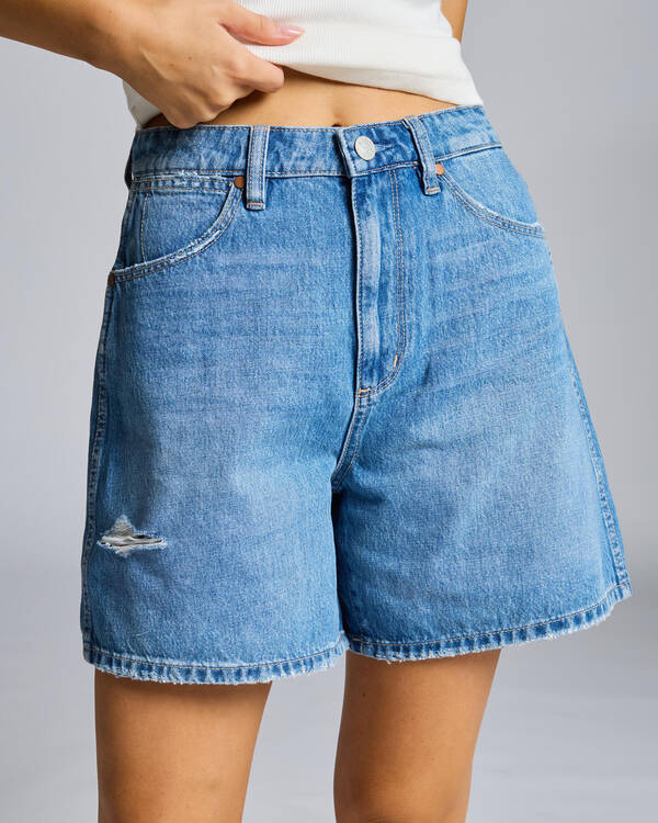Wrangler High A-Line Shorts for Womens