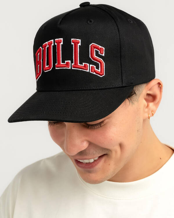 Mitchell & Ness Chicago Bulls Wordmark Snapback Cap for Mens