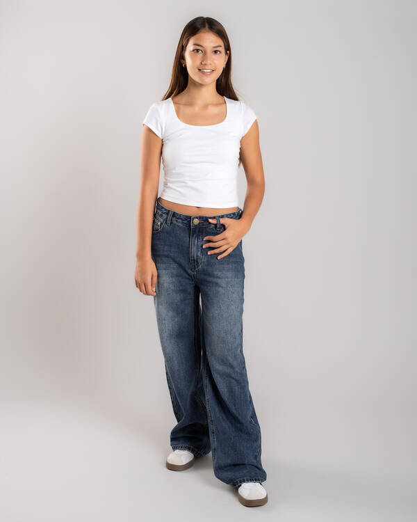 DESU Girls' Icon Straight Leg Jeans for Womens