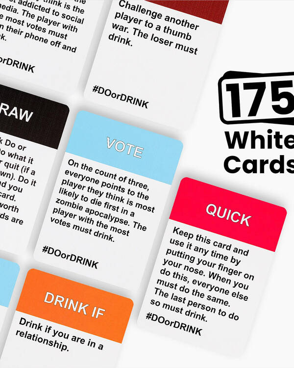 Miscellaneous Do or Drink Card Game for Unisex