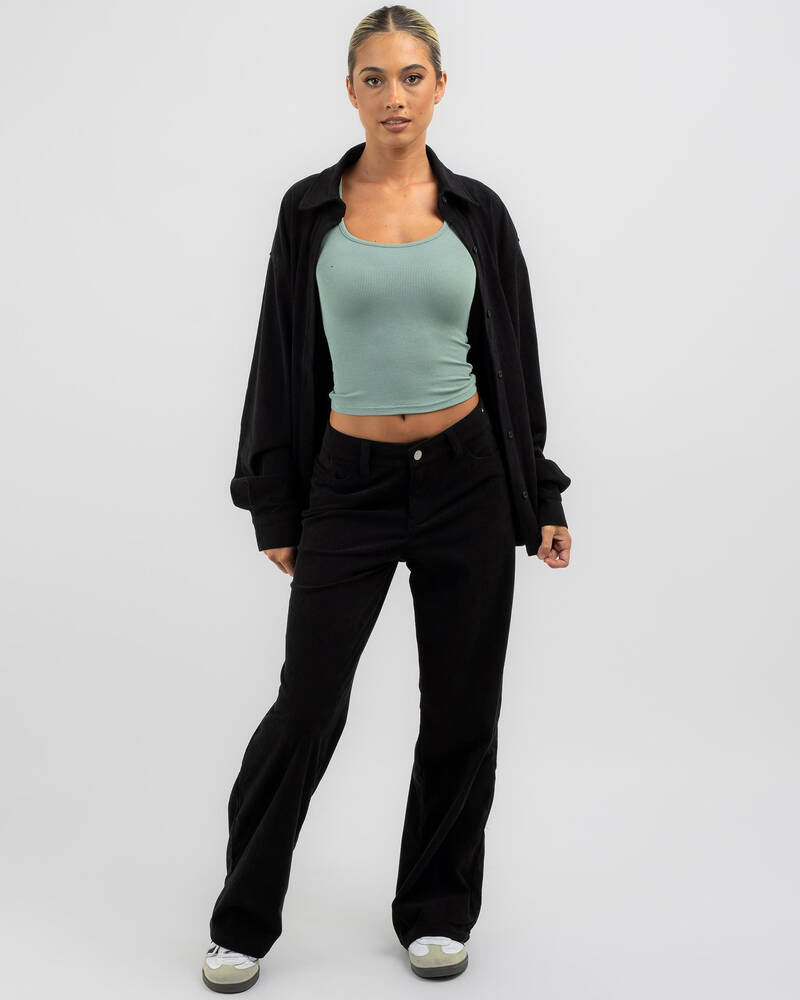 Rusty The Secret Low Rise Wide Leg Cord Pants for Womens