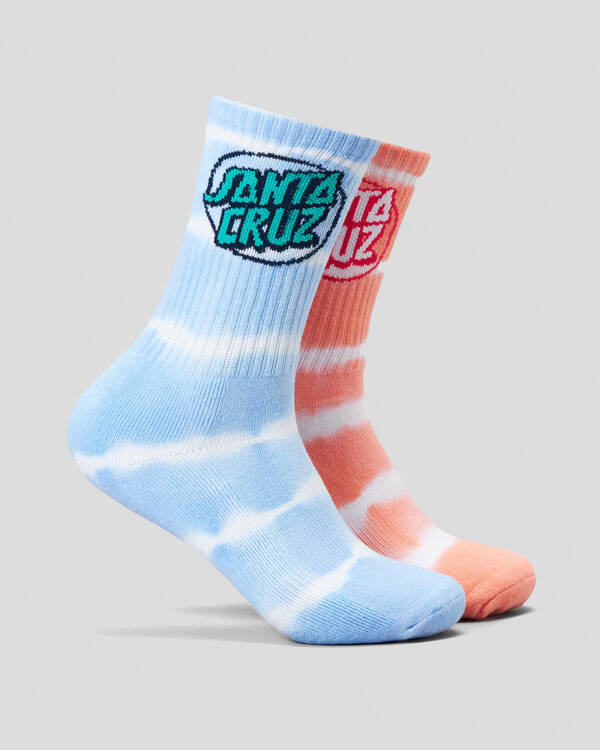 Santa Cruz Girl's Tie Dot Crew Sock Pack for Womens