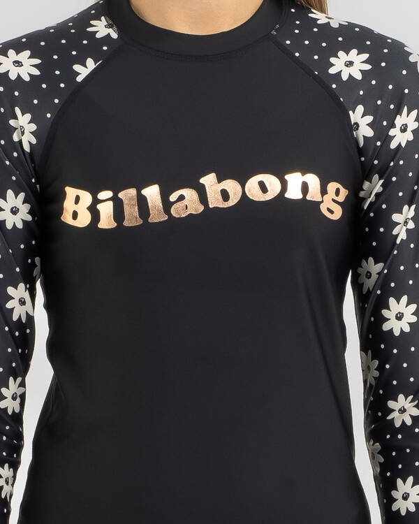 Billabong Girls' Flowers In The Sky Long Sleeve Rash Vest for Womens