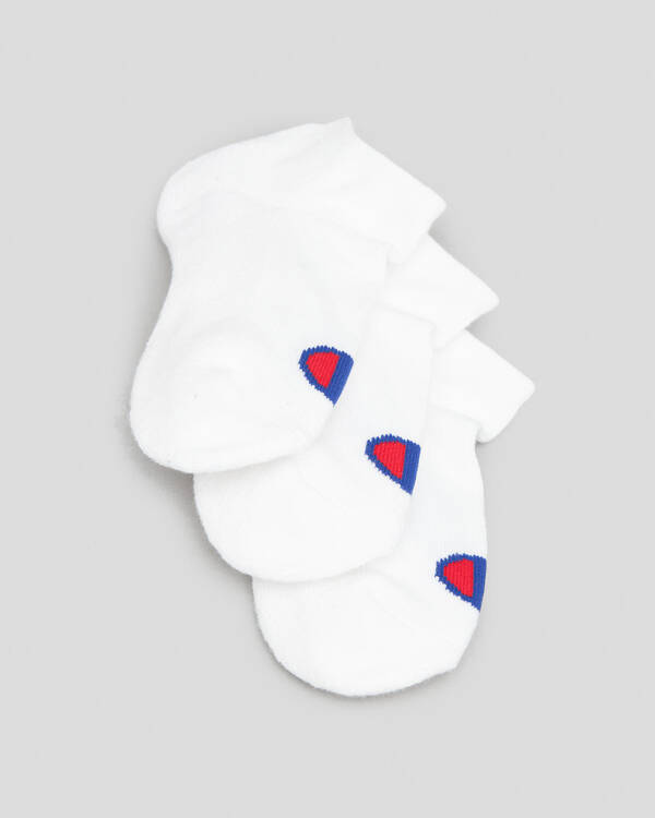 Champion Toddlers' C Logo Low Cut Socks 3 Pack for Mens