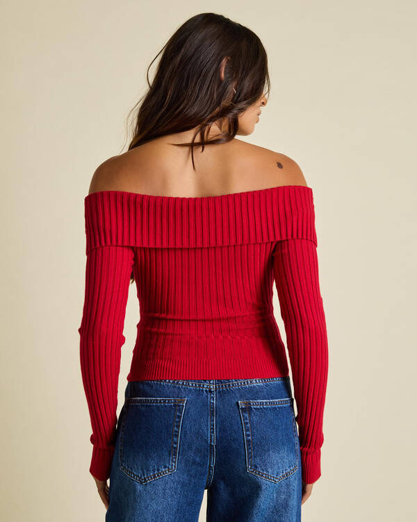 Ava And Ever Ari Off Shoulder Knit Top for Womens