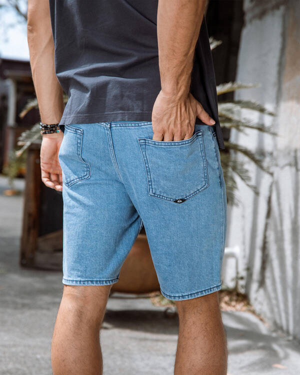 Quiksilver Aqua Cult Aged Denim Shorts for Mens