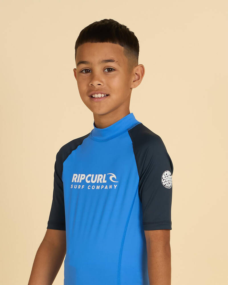Rip Curl Boy's Shock Short Sleeve Rash Vest for Mens