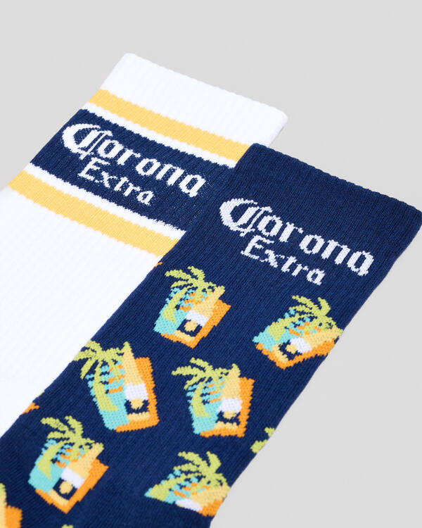 FOOT-IES Corona Beach Life Sneaker Socks 2 Pack for Mens