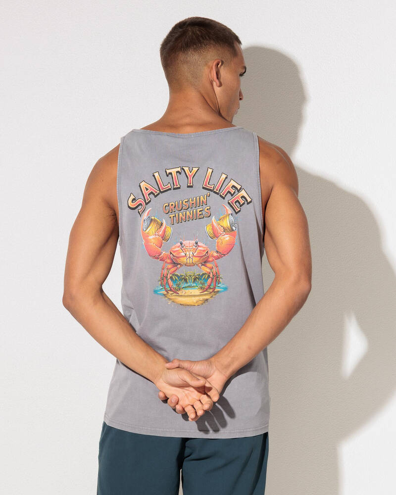 Salty Life Crushin' Tinnies 2.0 Singlet for Mens