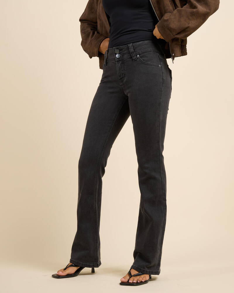 DESU Jawbreaker Low Waist Flare Jeans for Womens