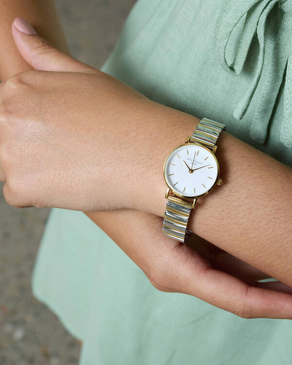 Rosefield Small Edit White Mop Watch for Womens