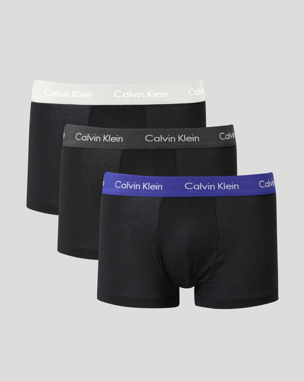 Calvin Klein Cotton Stretch Low Rise Trunks 3 Pack for Mens