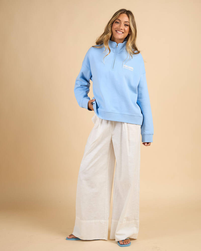 Rip Curl Surf Puff Quarter Zip Sweatshirt for Womens