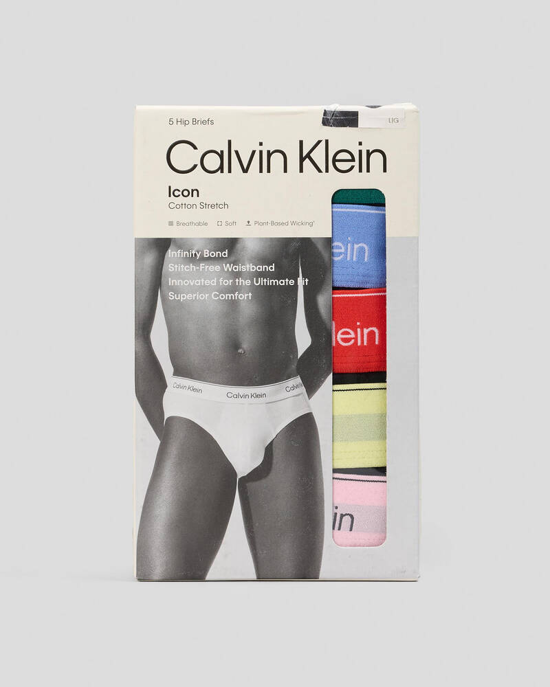 Calvin Klein Icon Cotton Stretch Hip Brief 5 Pack for Mens