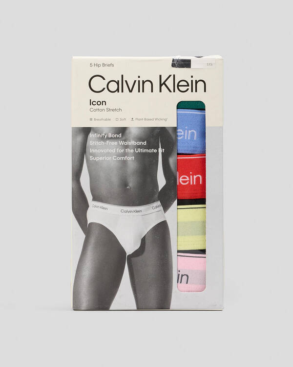 Calvin Klein Icon Cotton Stretch Hip Brief 5 Pack for Mens