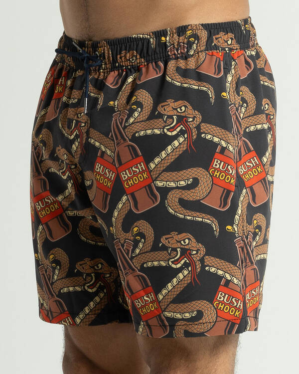 Bush Chook King Brown Beach Shorts for Mens