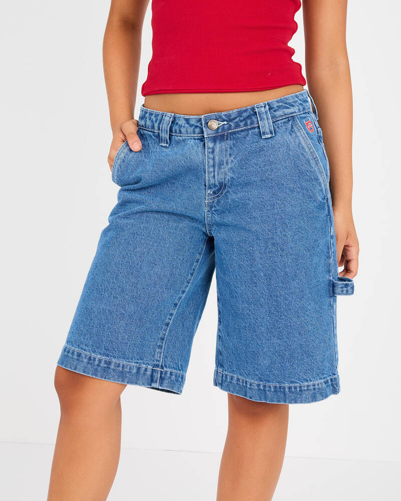 Rusty Billie Low Rise Carpenter Shorts for Womens